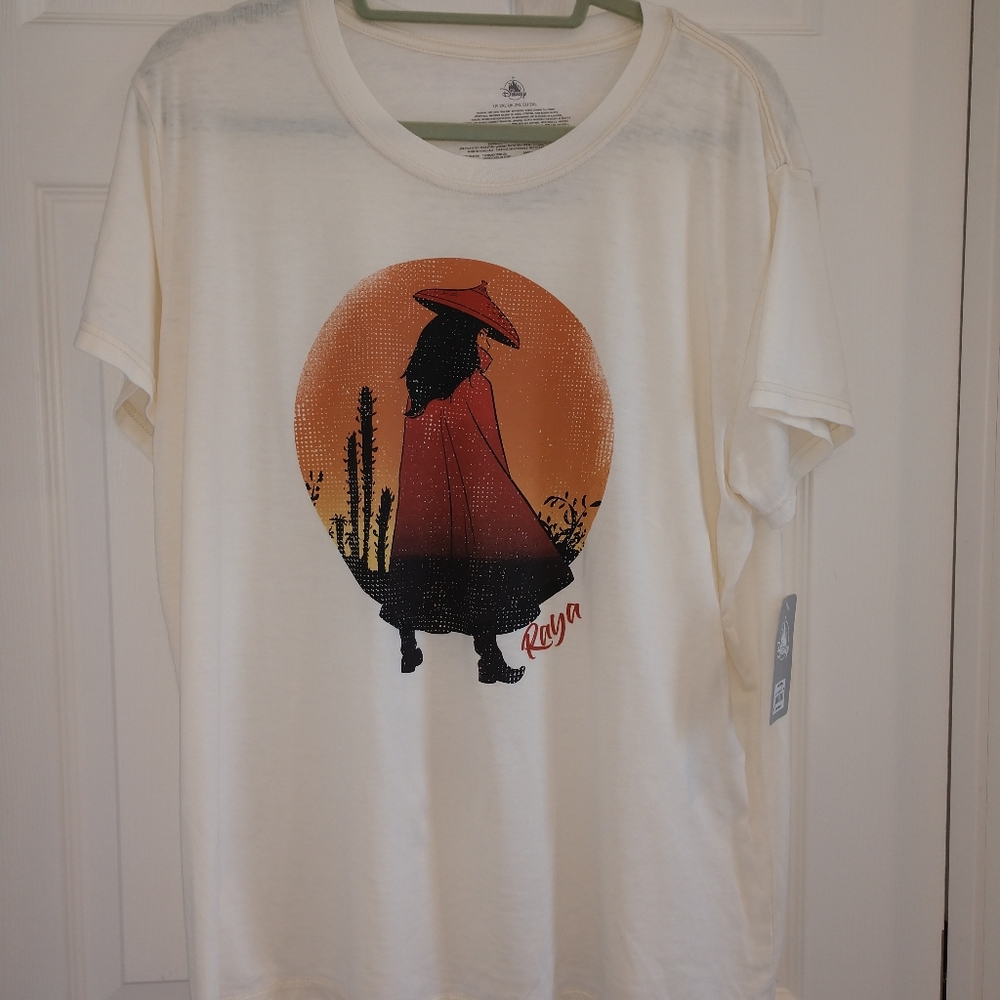 Raya Disney Last Dragon Women 2XL T Shirt cream Asian Large Graphic